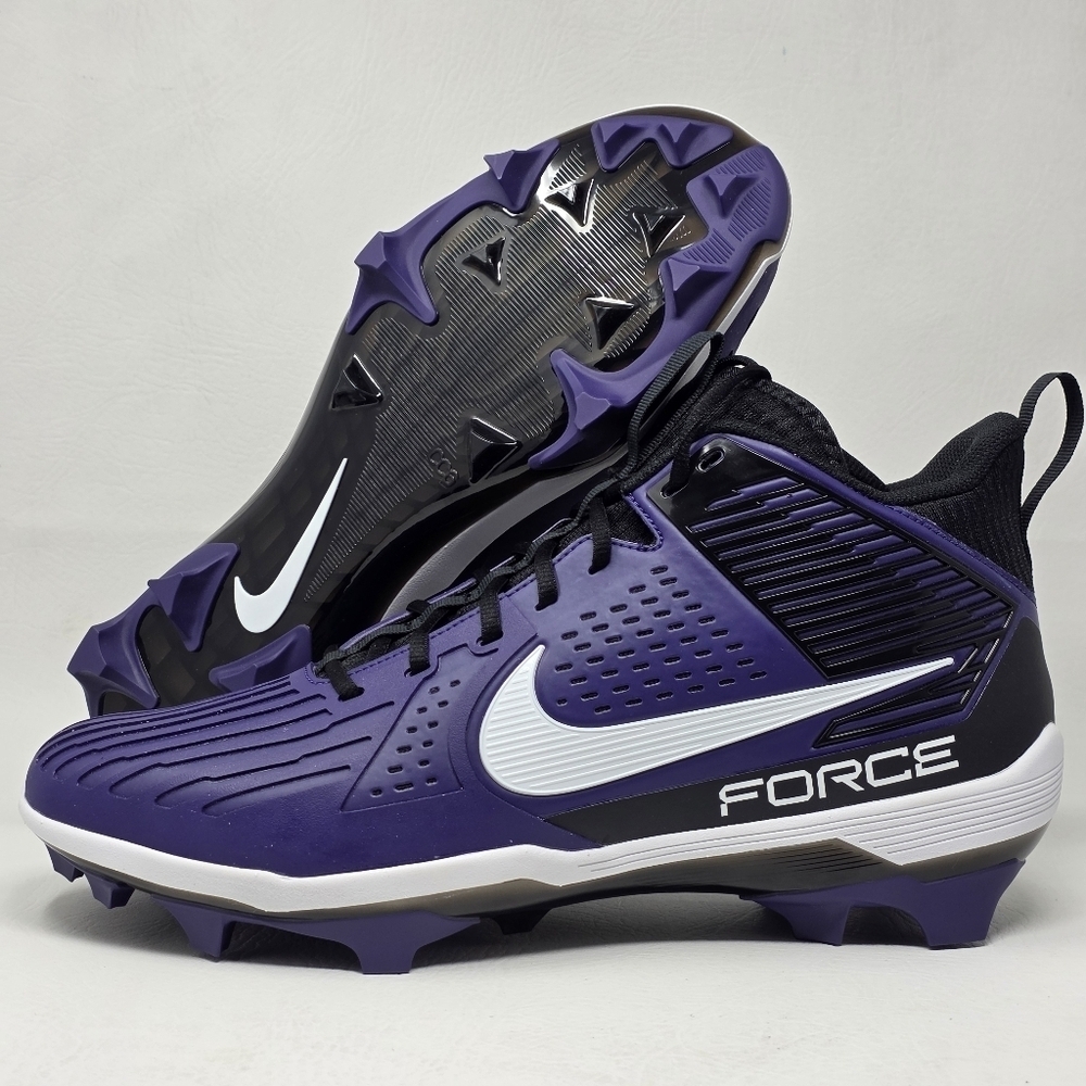 Nike Force Savage Pro 3 Shark Mens Size 15 Purple Football Cleats DA5453-500 New